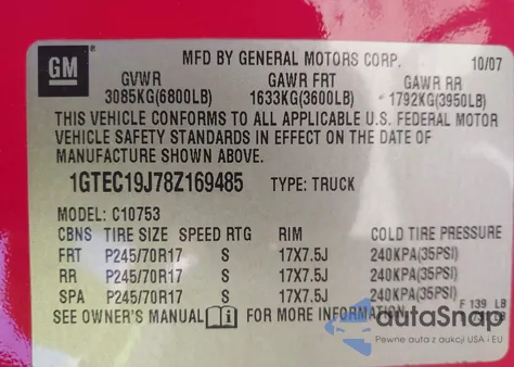 1GTEC19J78Z169485